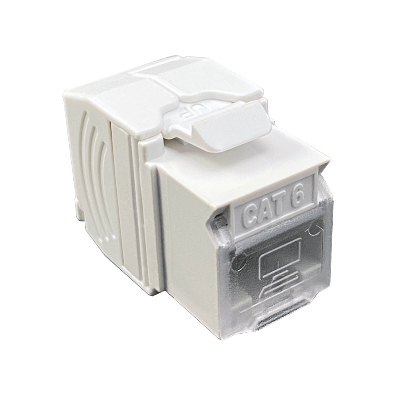 Cat 6 UTP 180 Degree Toolless Jack with Dust Cover(Low Profile)